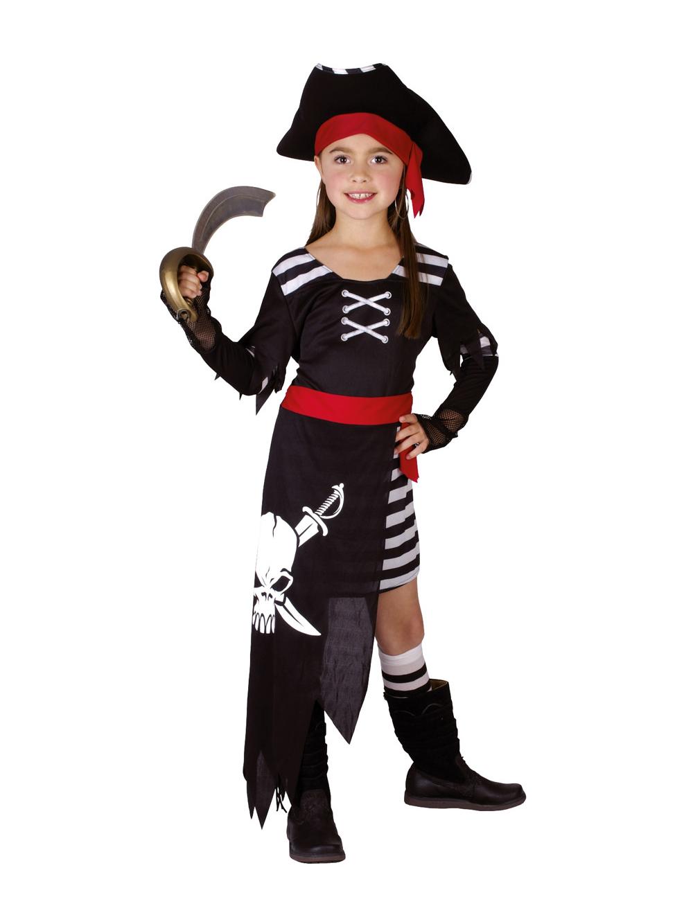 Strój dziecięcy - Piratka z kapeluszem - rozmiar M