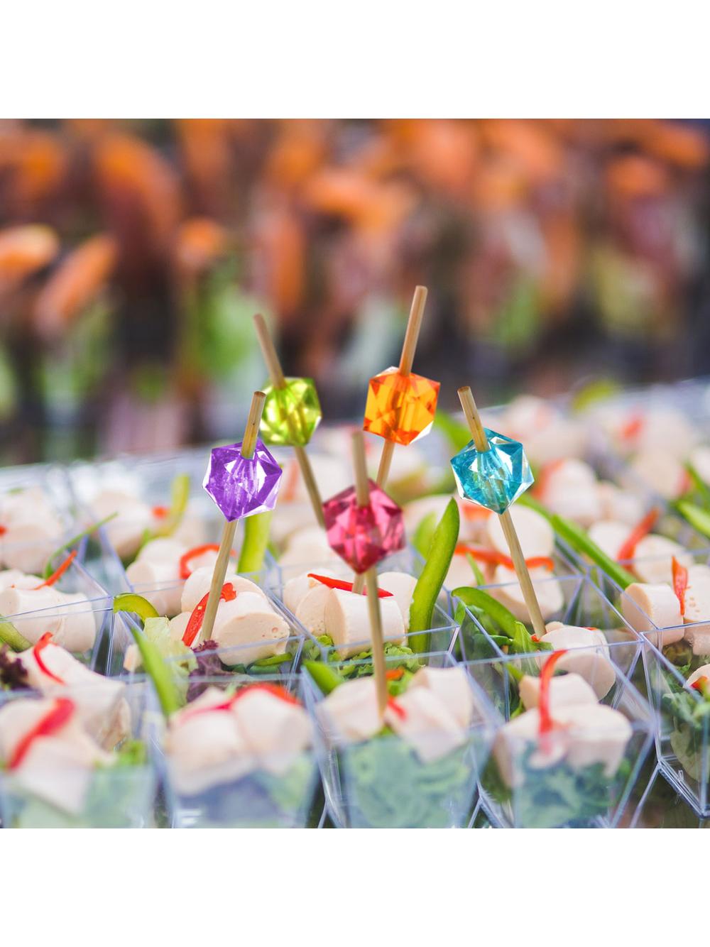 Szpilki do koreczków z kryształkami (24 szt.) - FSC 100%