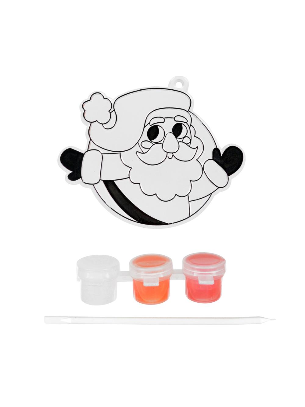 Świąteczny witrażyk z farbkami