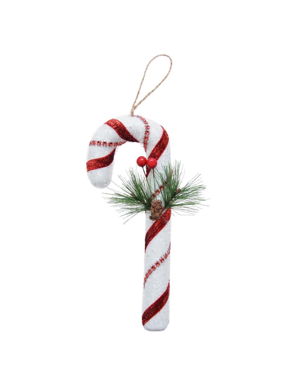 Brokatowa laska choinkowa