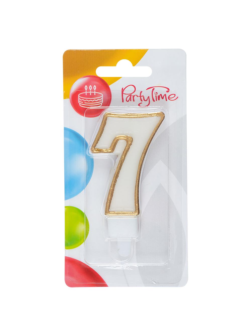 Świeczka cyferka nr 7 złota