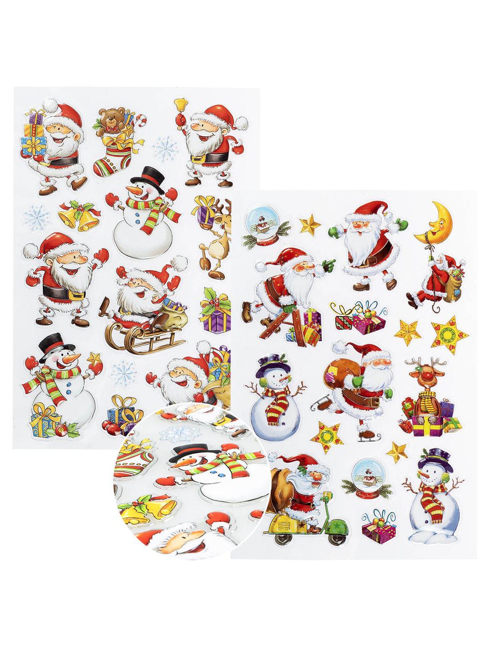 Naklejki - wesoły Mikołaj