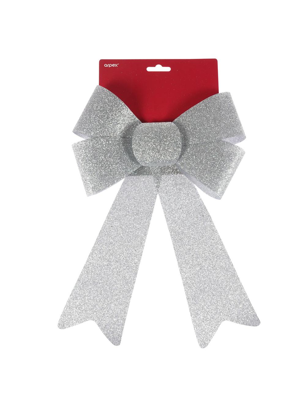 Kokarda brokatowa duża srebrna