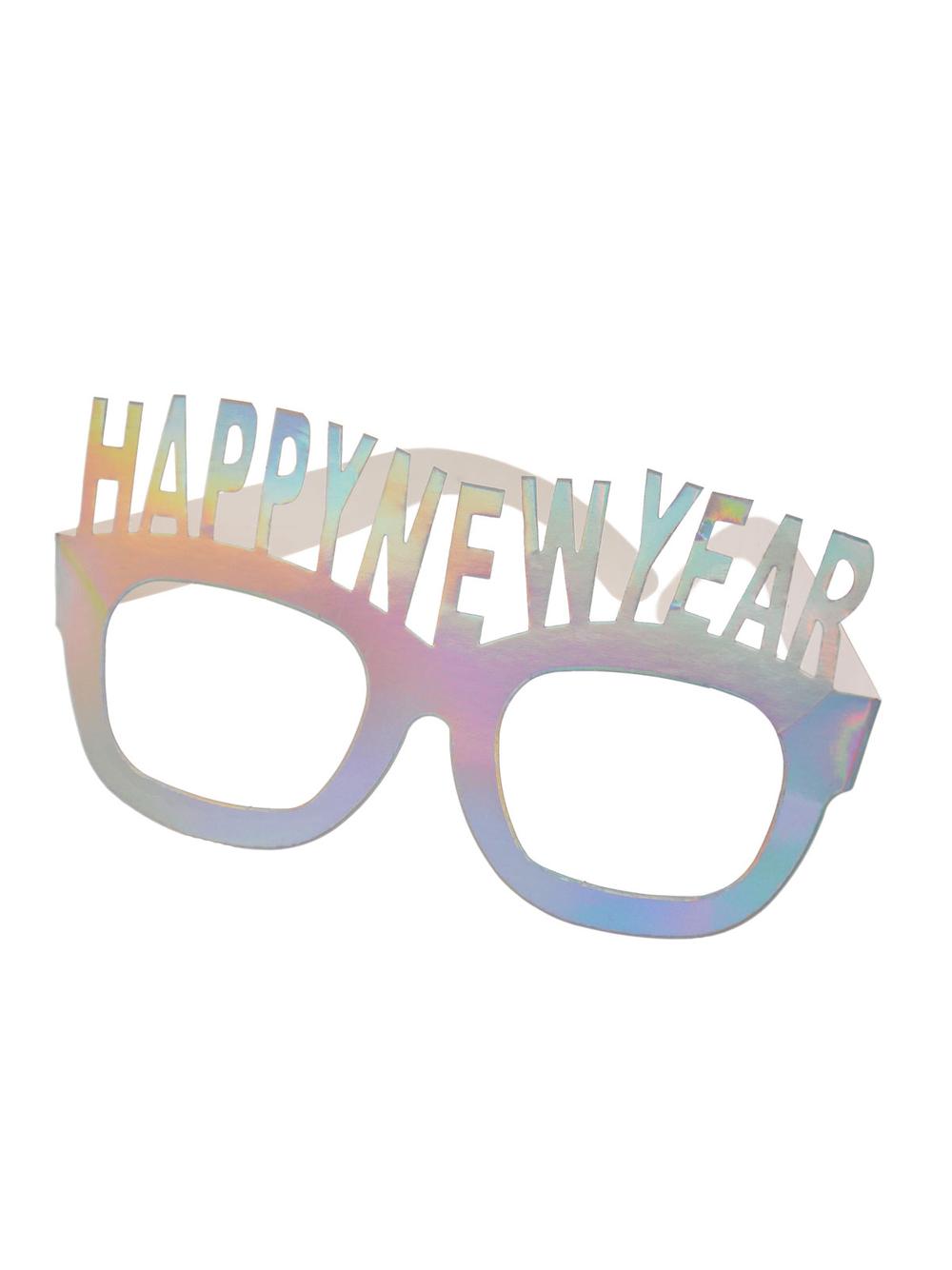 Papierowe okulary Happy New Year (4 szt.) - FSC Mix Credit
