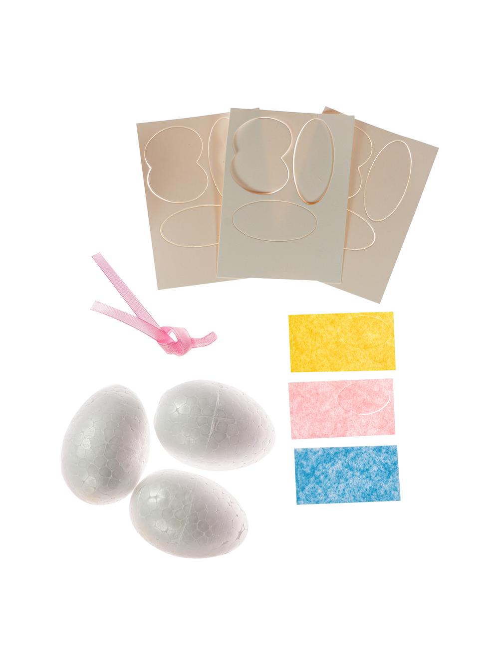 Zające zrób to sam (jajka x3, elementy do zdobienia)