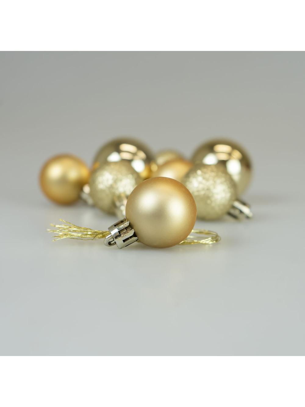 Zestaw dekoracji w bombce (9 szt.) - złote
