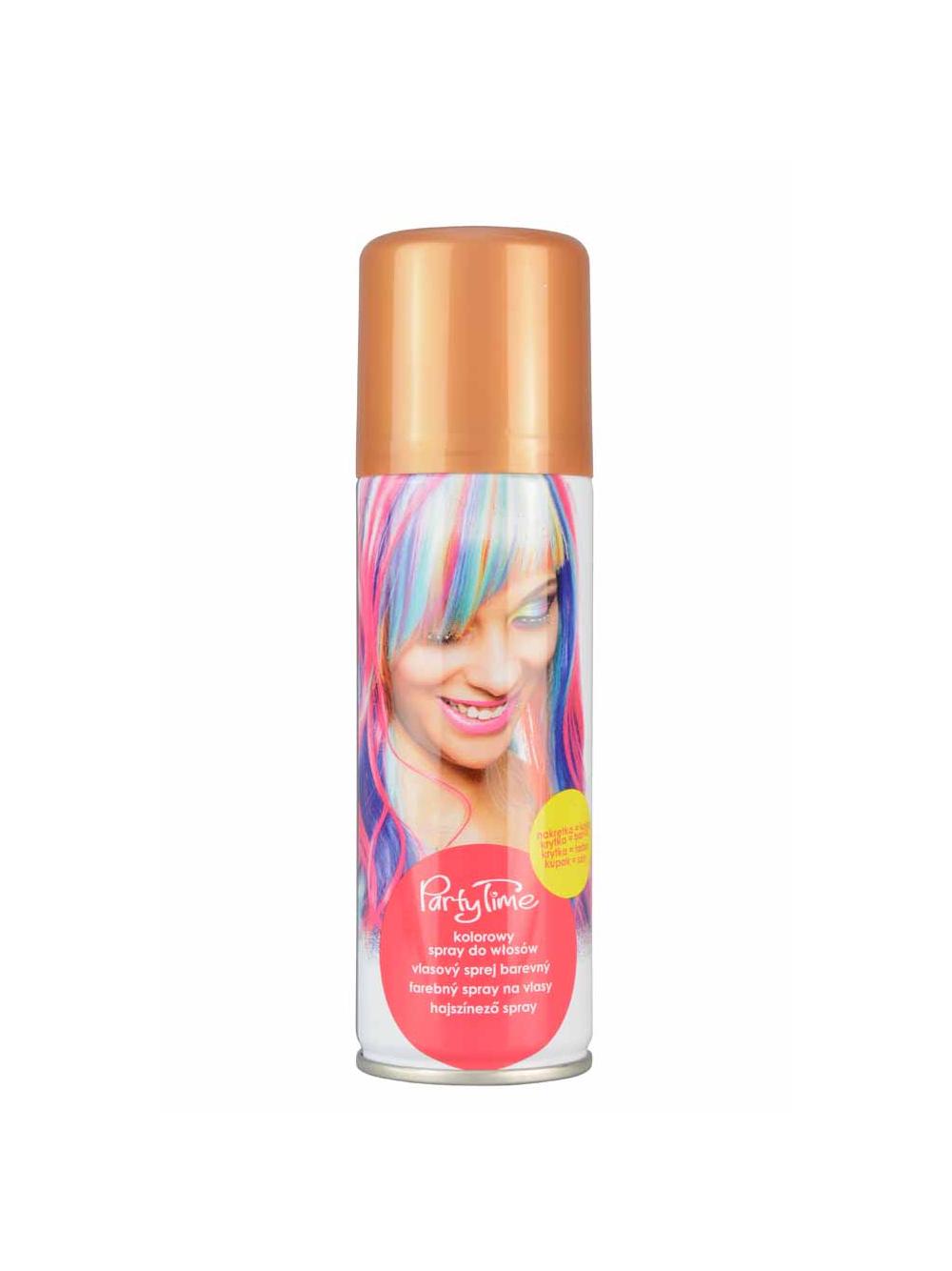 Kolorowy spray do włosów złoty