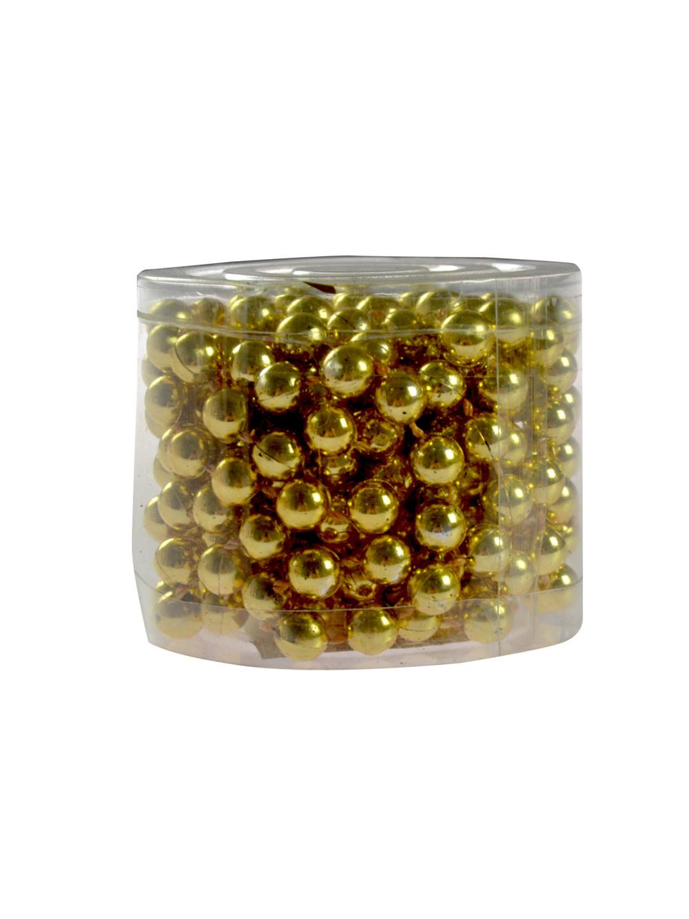 Łańcuch perełki 8 mm złoty