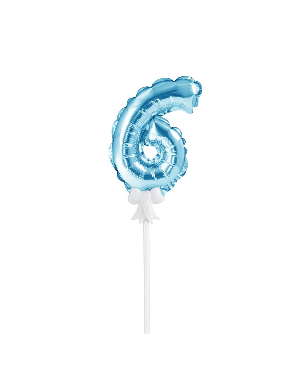 Balon foliowy na patyczku nr 6 niebieski