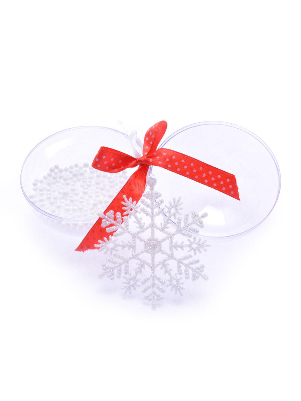 Zestaw zrób to sam z otwieraną bombką i śnieżynką