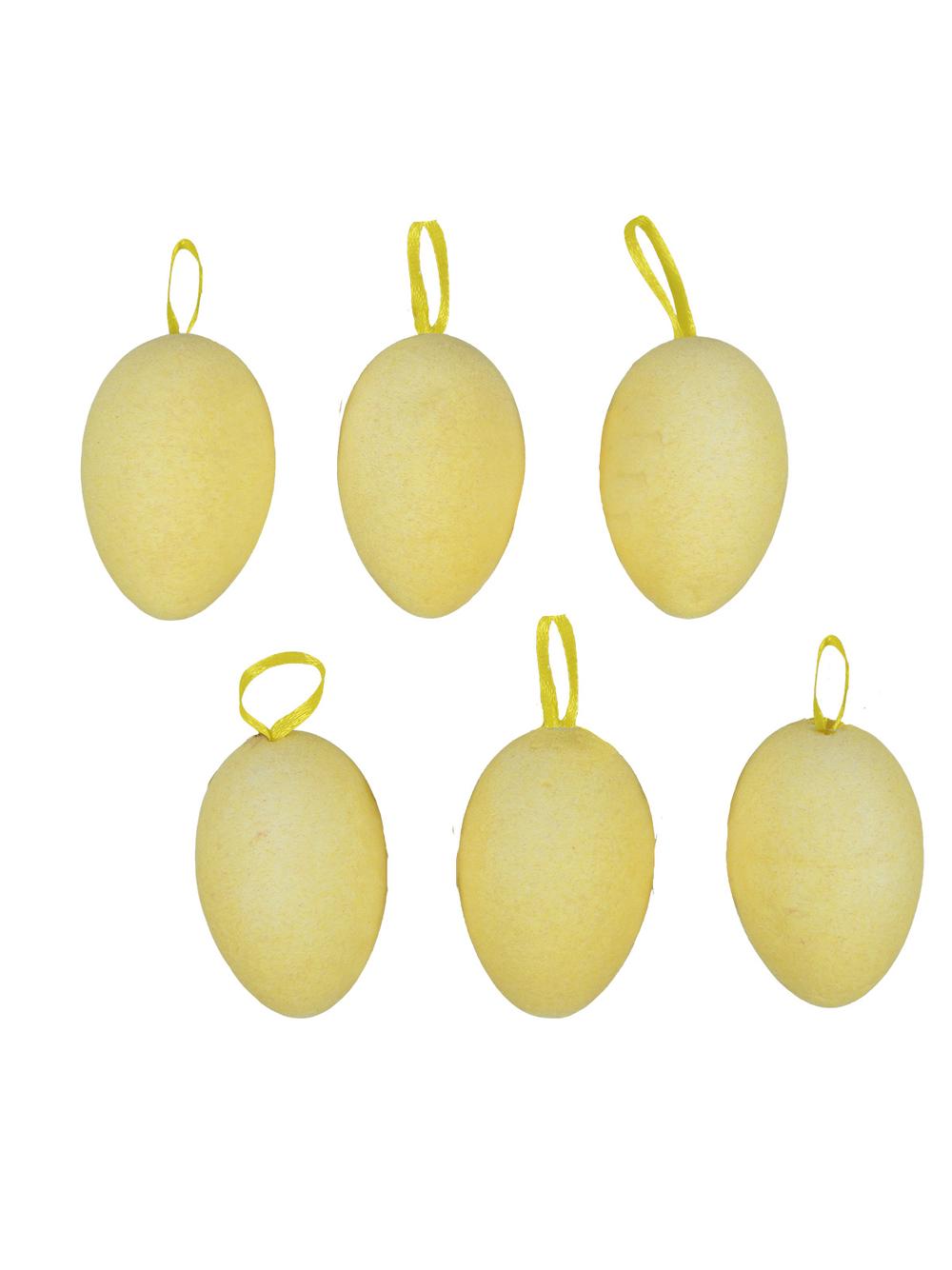 Dekoracyjne jajeczka flokowane (6 szt.)