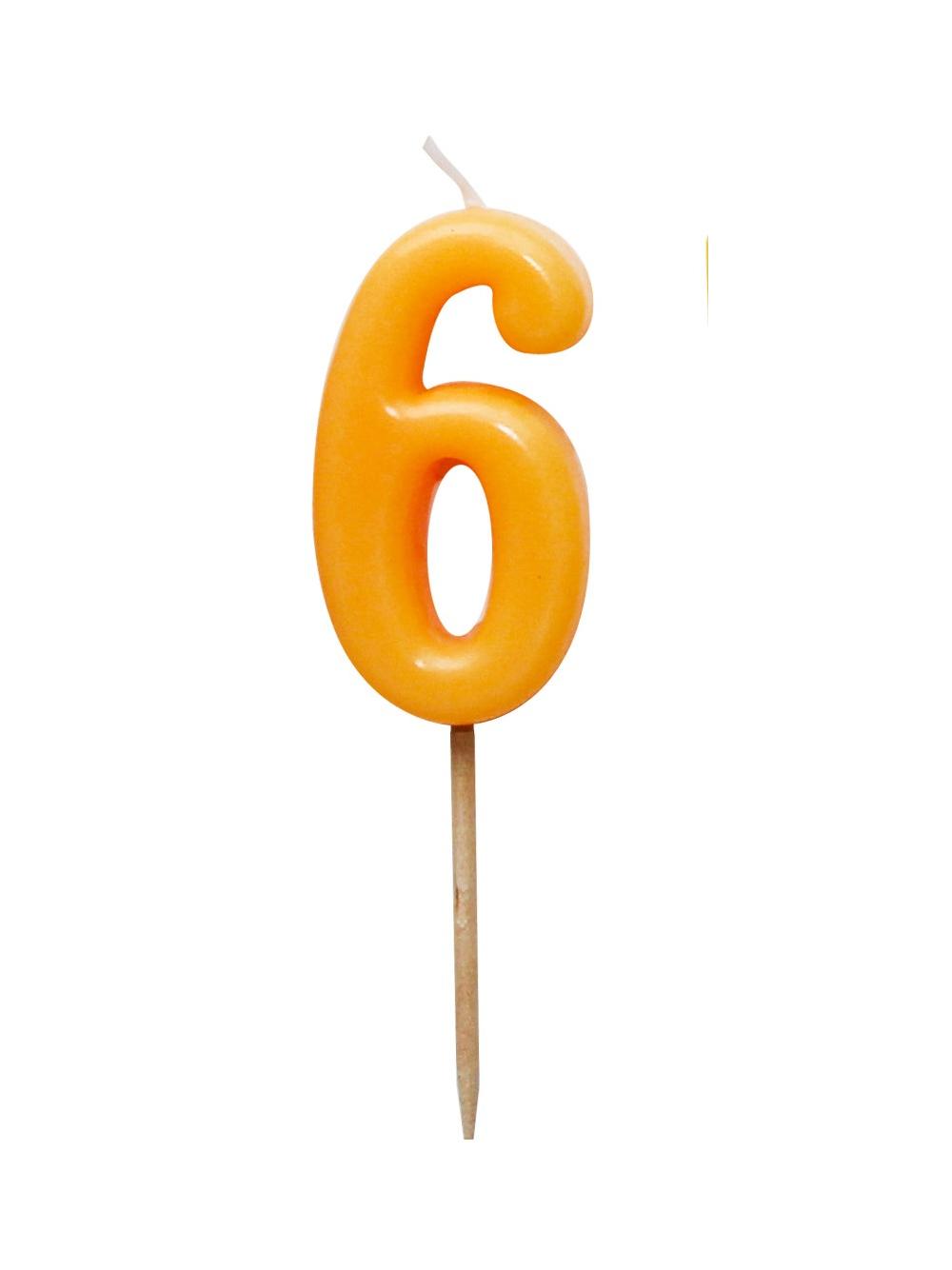 Świeczka kolorowa na szpilce nr 6