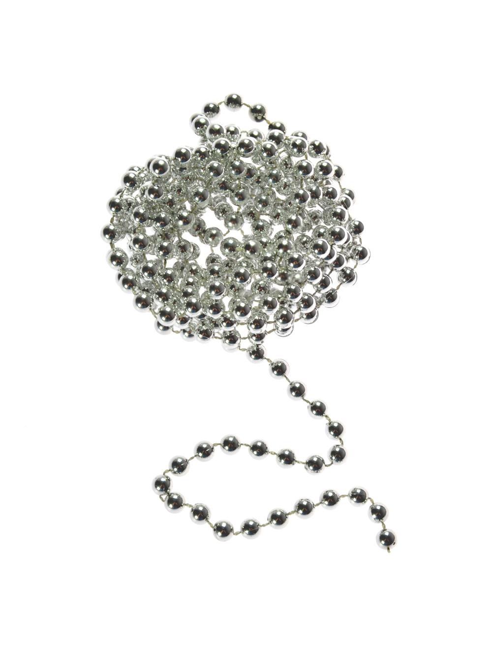 Łańcuch perełki 8 mm srebrny