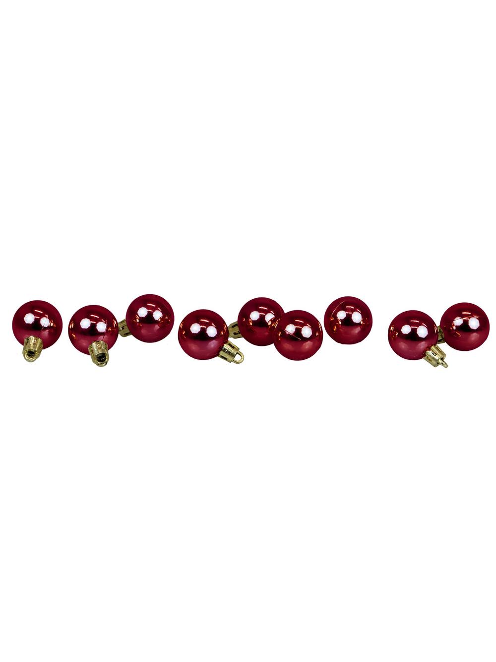Bombki mini (9 szt.) bordowe