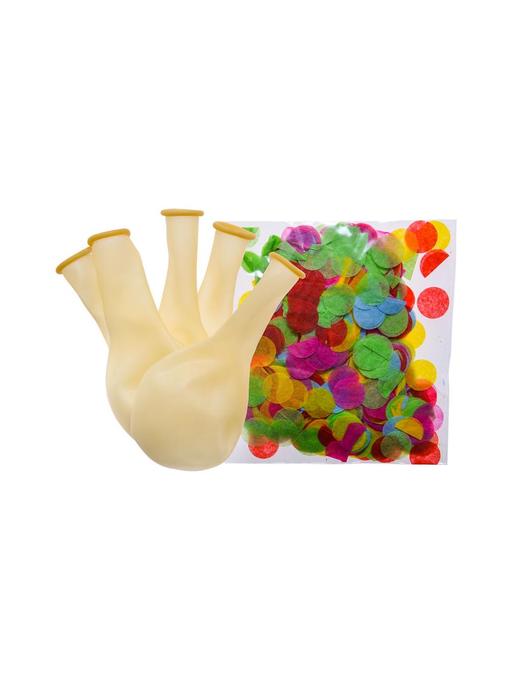 Balony z kolorowym konfetti (5 szt.)