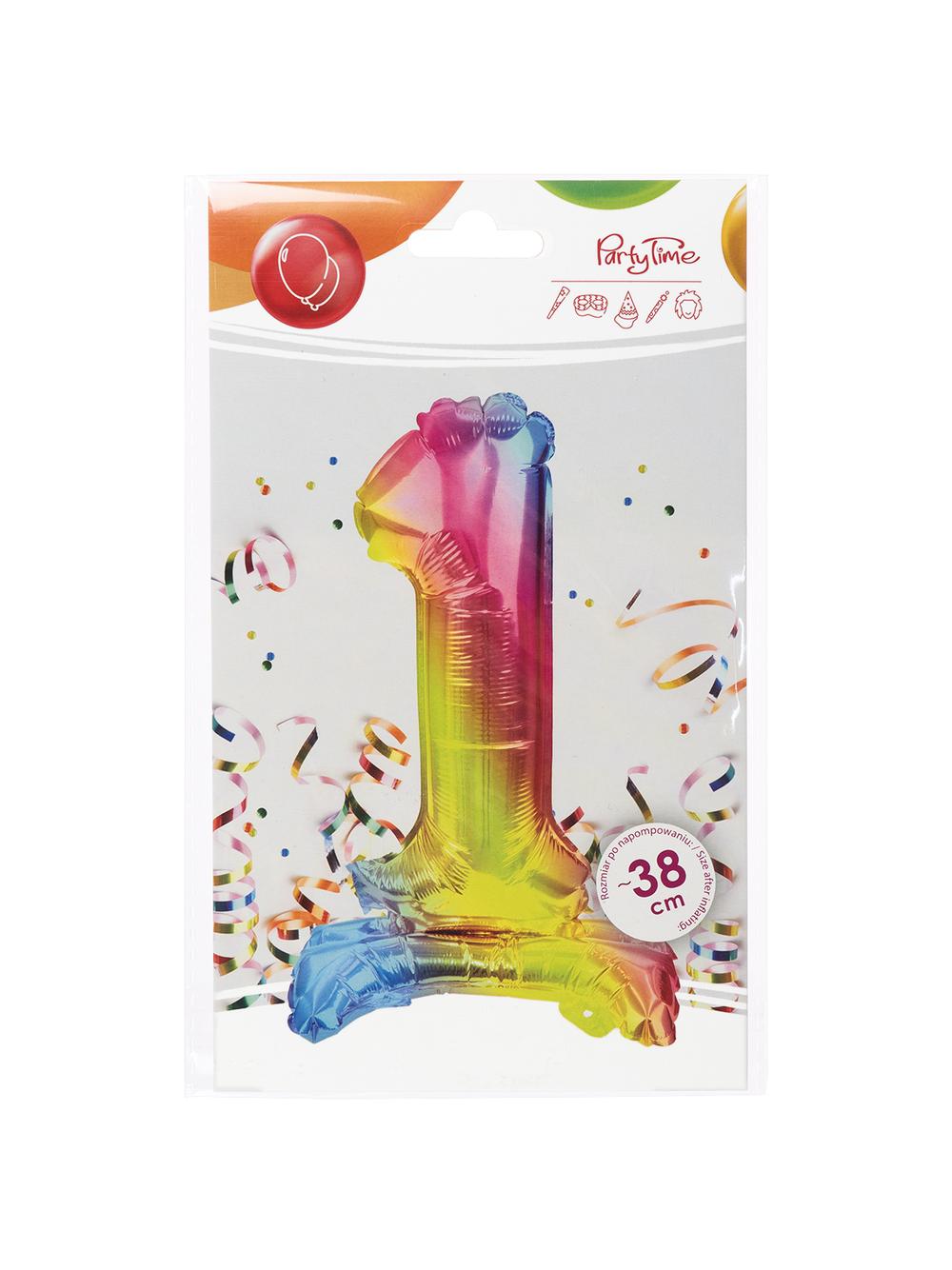 Balon foliowy cyferka stojący nr 1