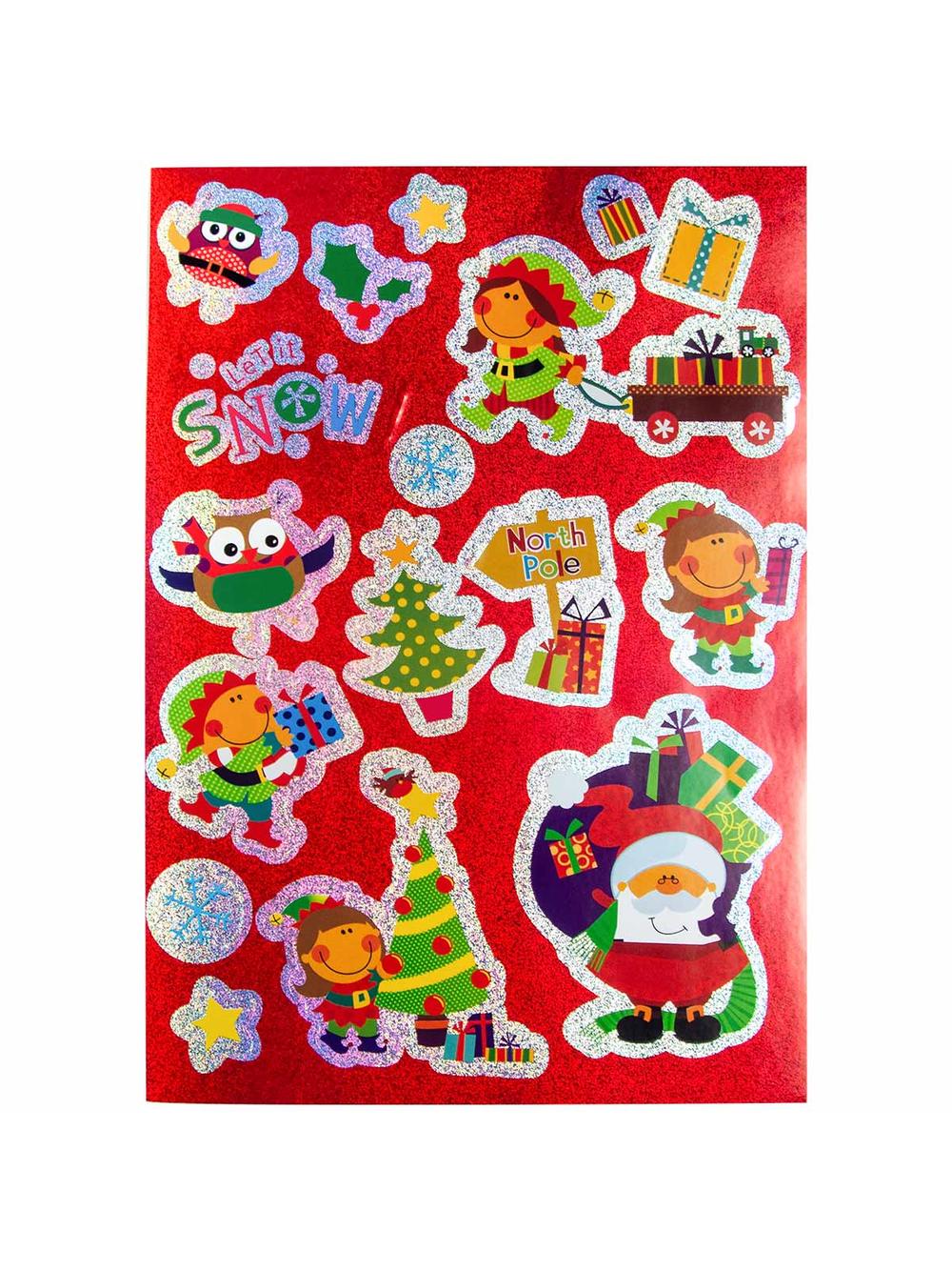 Zestaw naklejek świątecznych