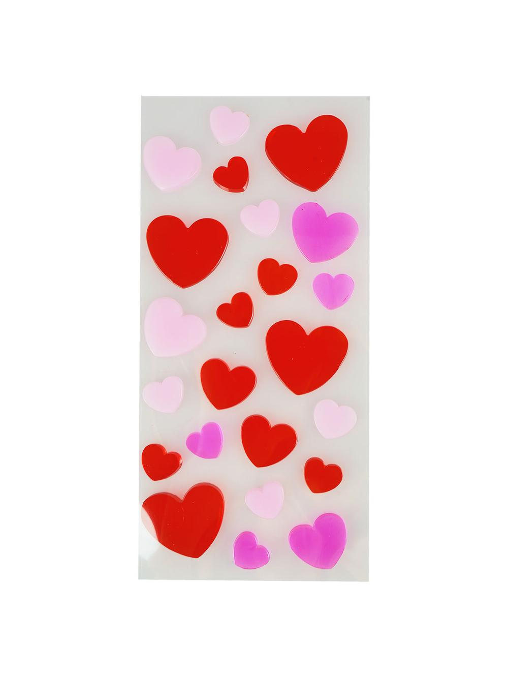 Naklejki żelowe - serduszka