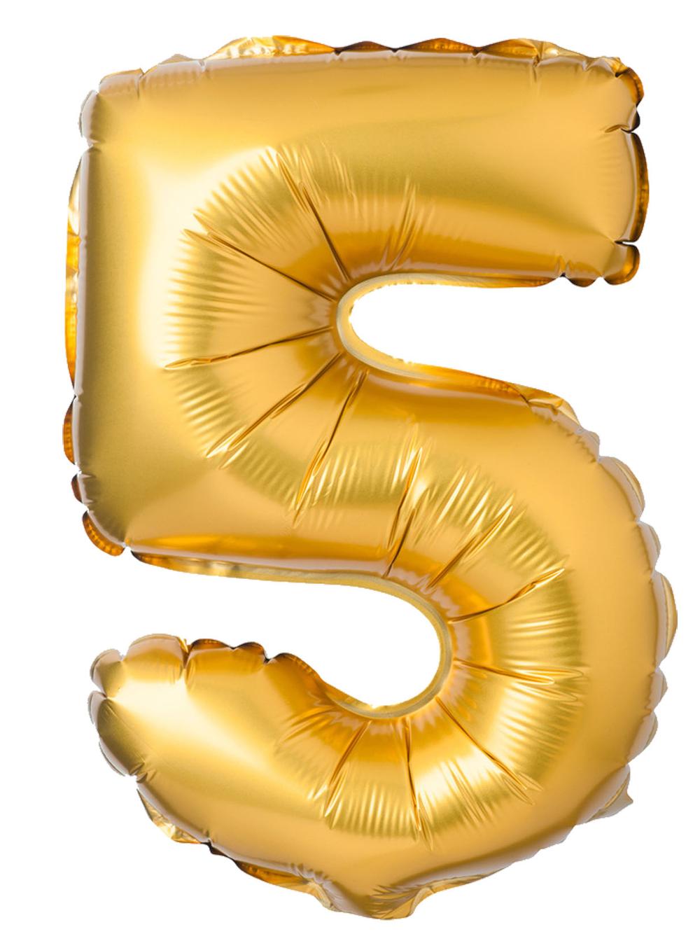Balon foliowy cyferka matowa - 5
