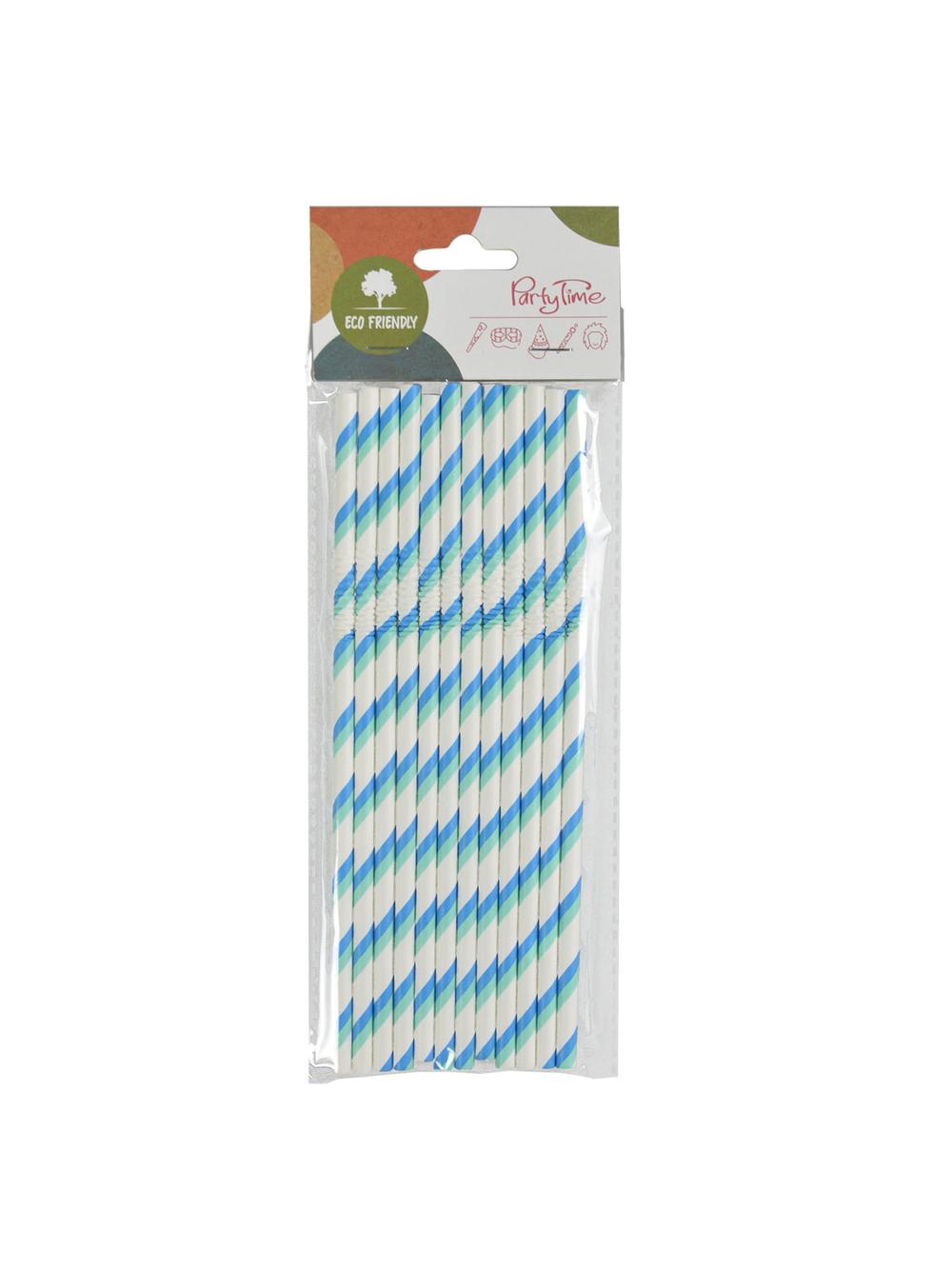 Słomki papierowe łamane niebieskie (12 szt.) - FSC Mix Credit