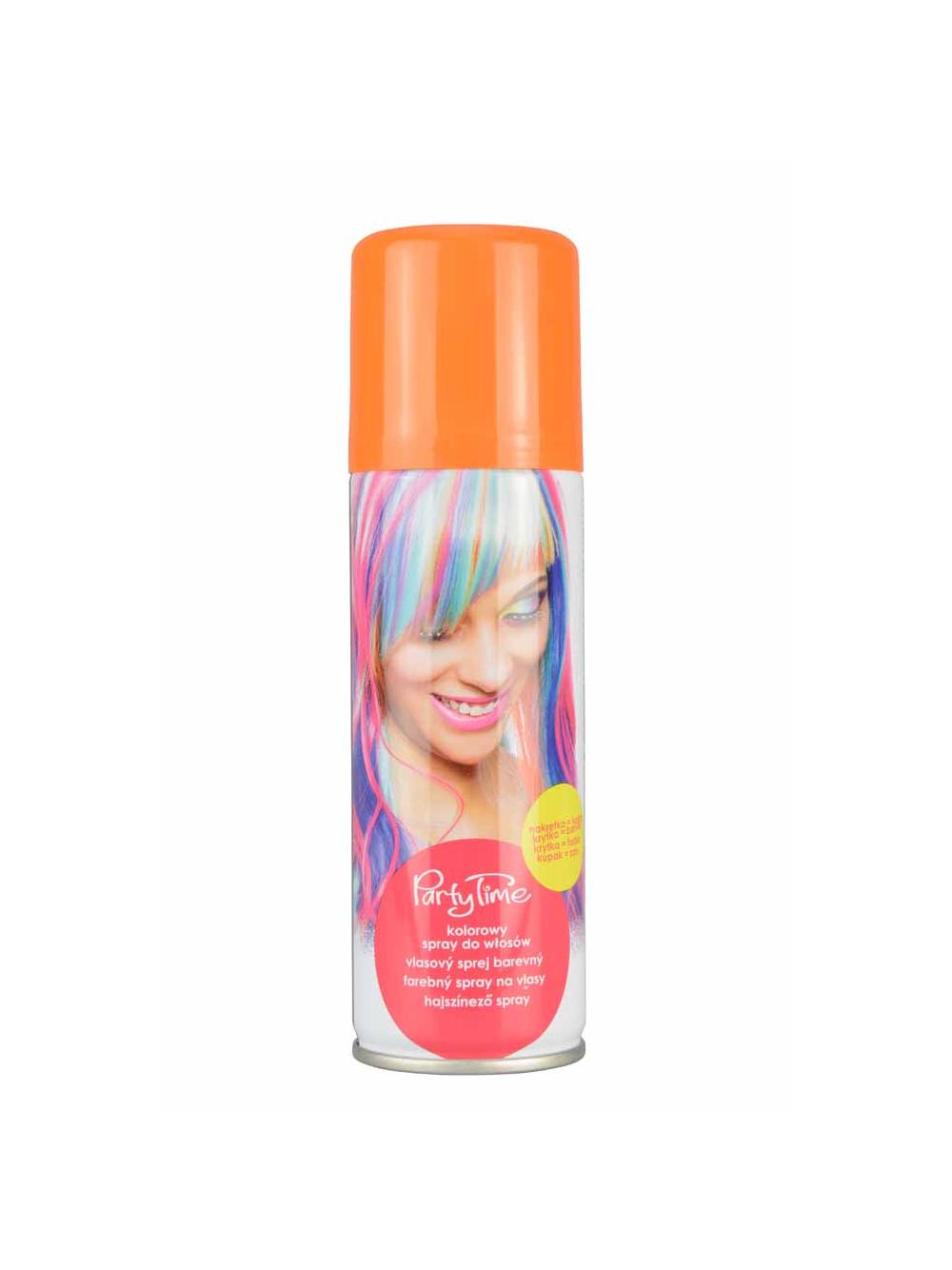 Kolorowy spray do włosów pomarańczowy