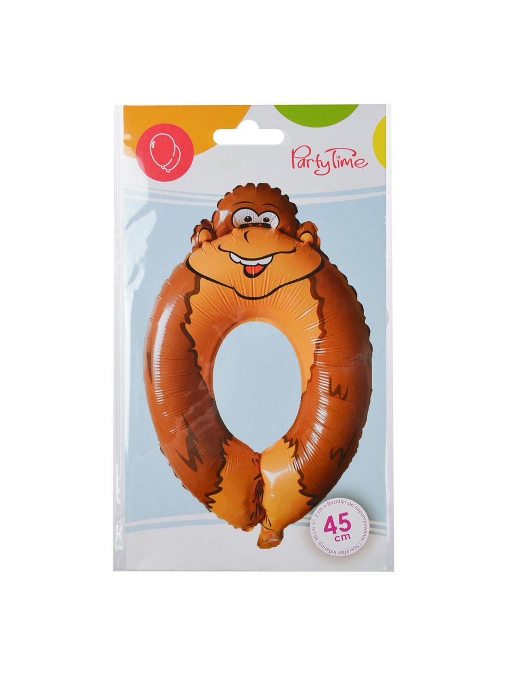 Balon foliowy cyferka zwierzątko nr 0