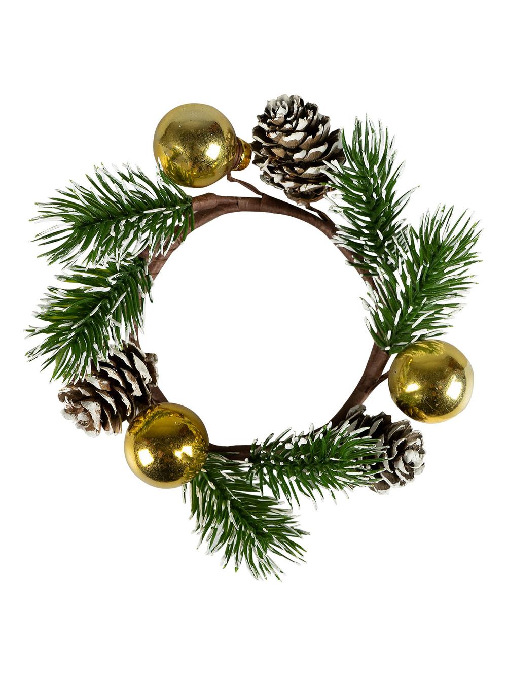 Świąteczny stroik na świeczkę