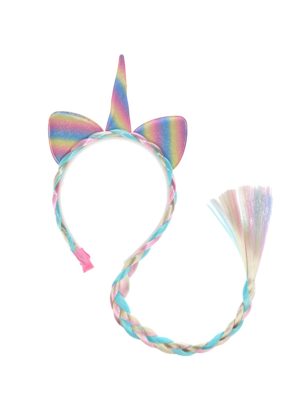 Opaska jednorożec z warkoczem