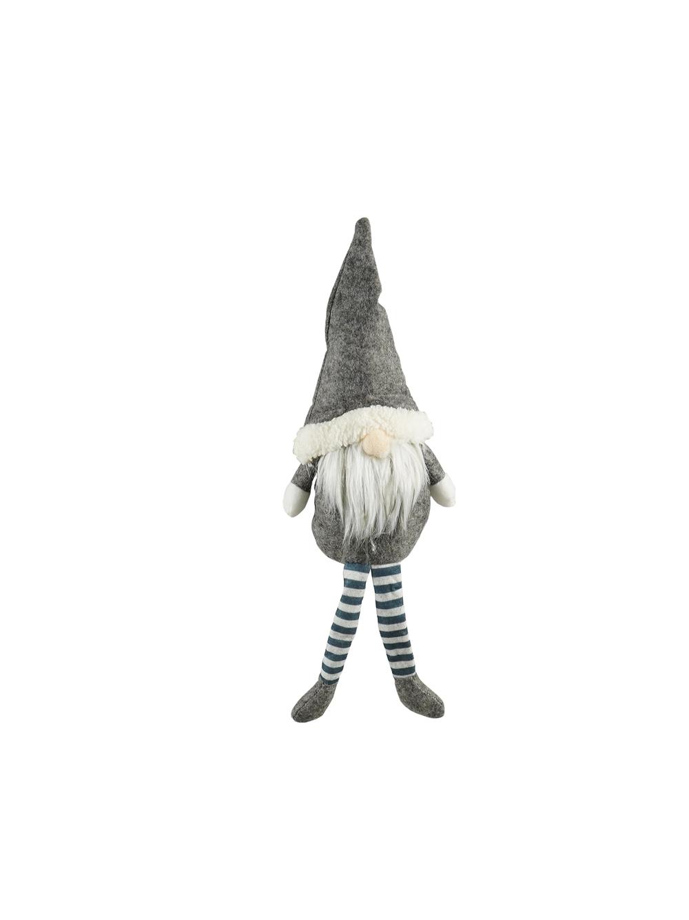 Skrzat z getrami w paski siedzący - szary