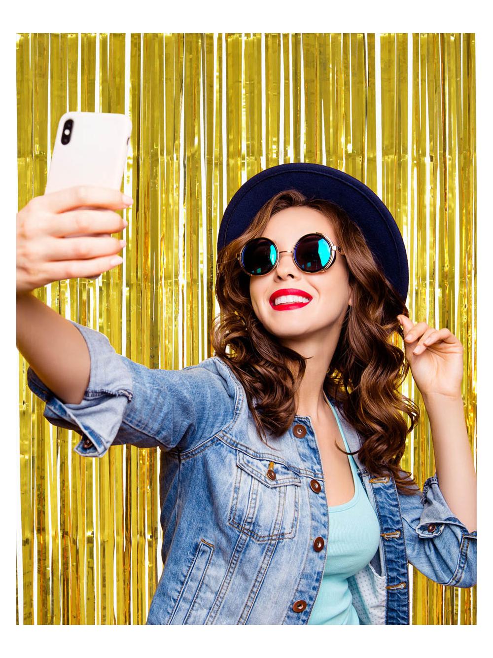 Fotościanka party złota