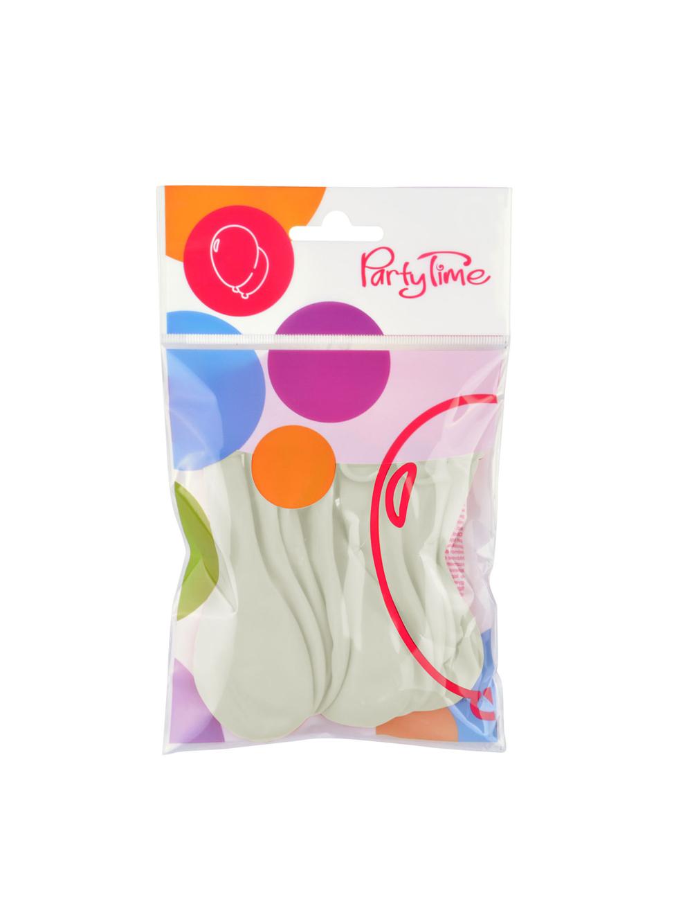 Balony pastelowe jednokolorowe białe (10 szt.)