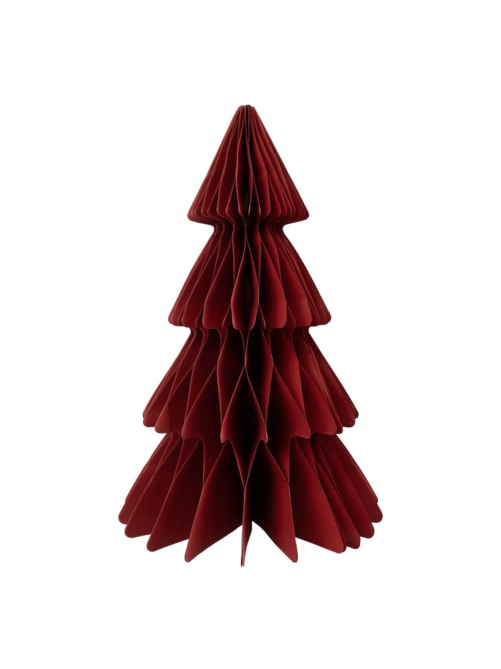 Choinka bordowa - papierowa dekoracja (35 cm)