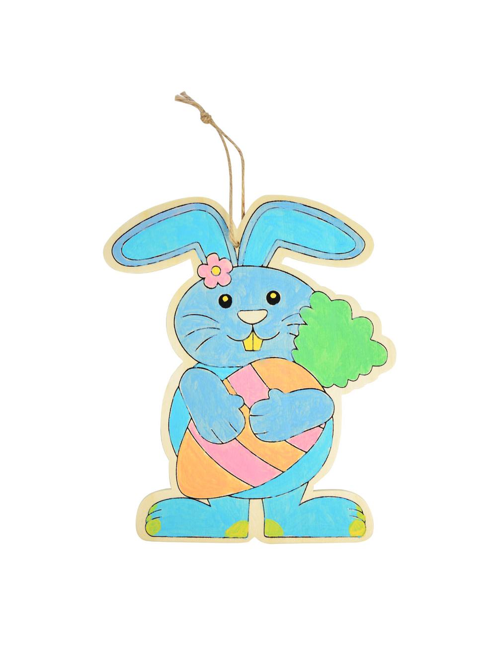 Drewniana ozdoba zrób to sam zając