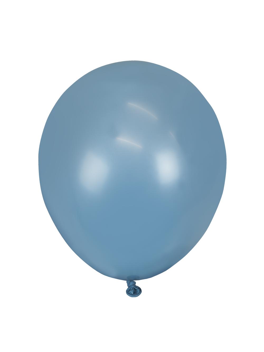 Balony pastelowe jednokolorowe zgaszony niebieski (10 szt.)