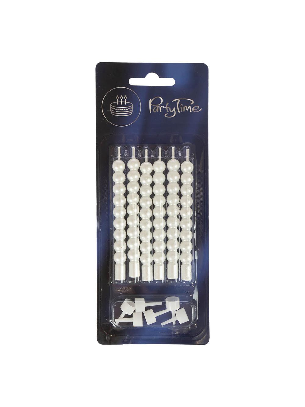Świeczki perły - dekoracja ciasta (6 szt.)