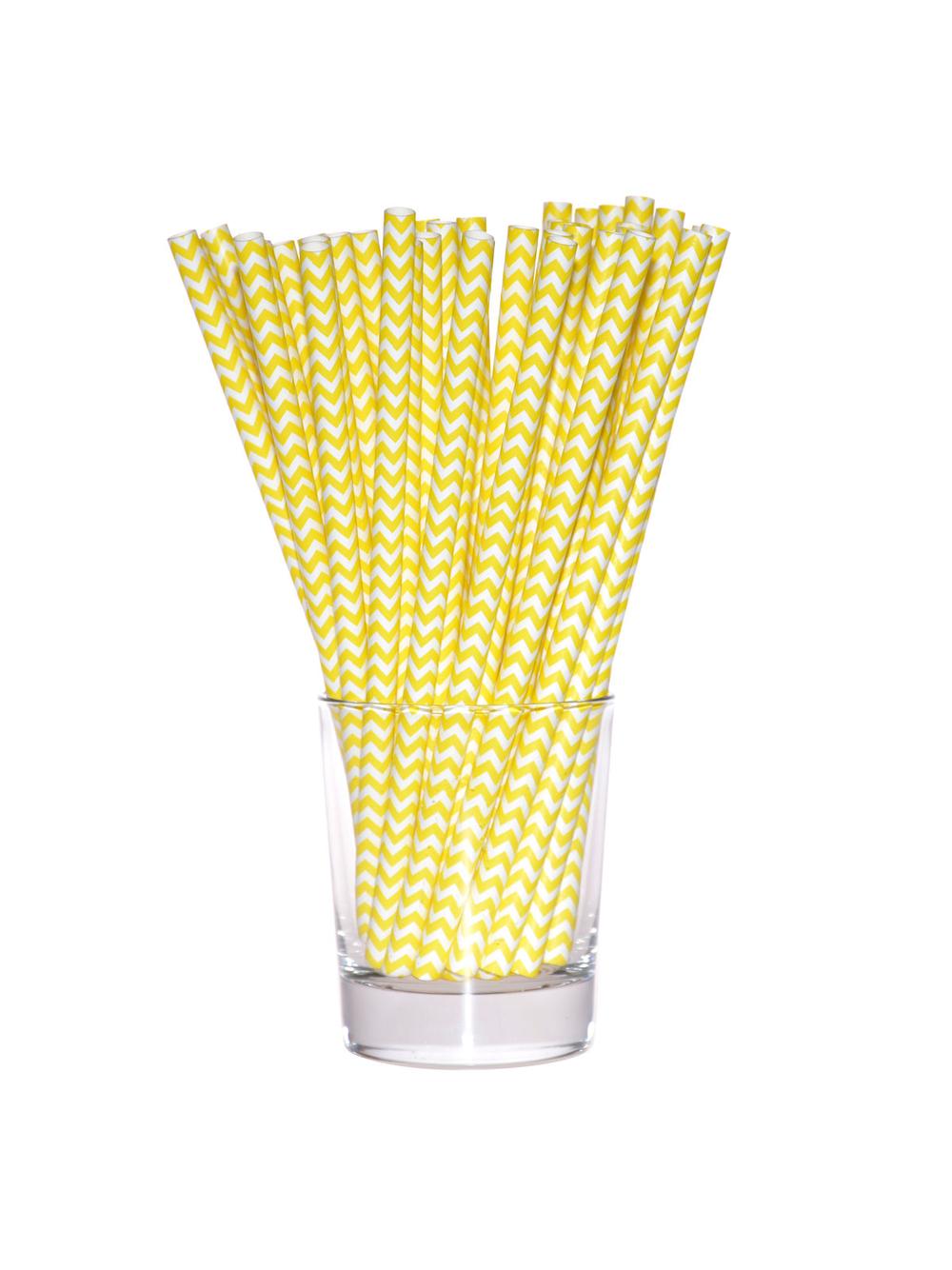 Słomki papierowe shake 8 mm żółte (10 szt.) - FSC Mix Credit