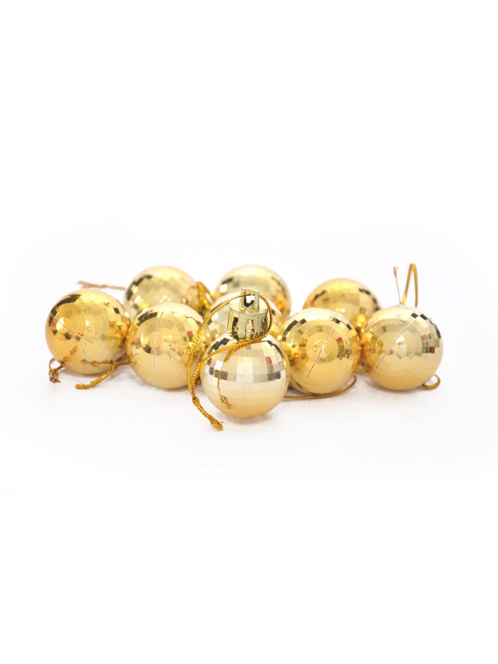Bombki disco (9 szt.) złote