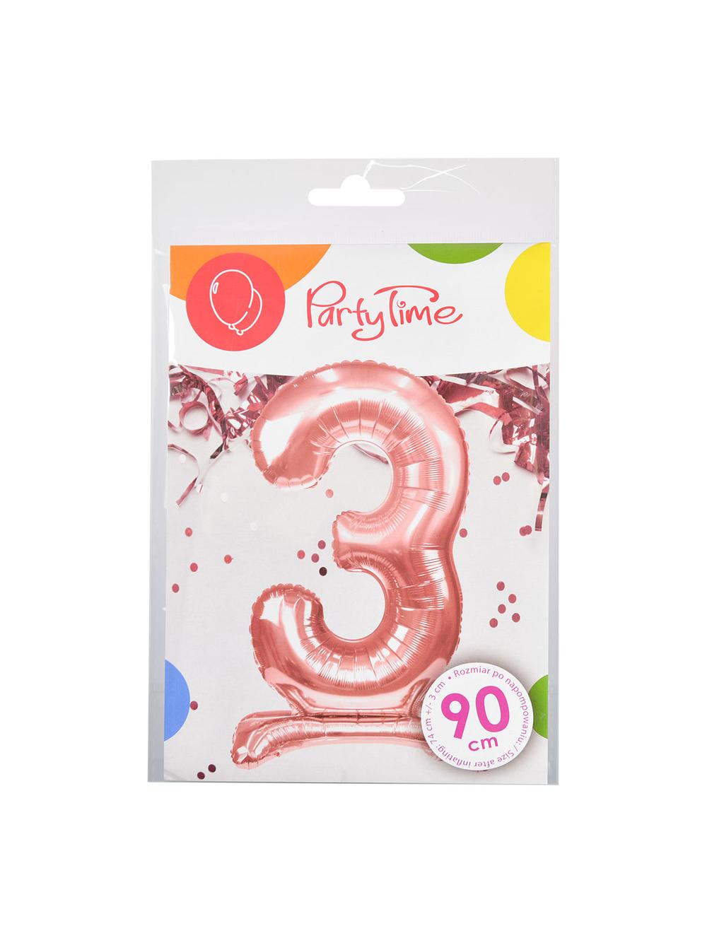 Balon foliowy cyferka XXL stojący nr 3