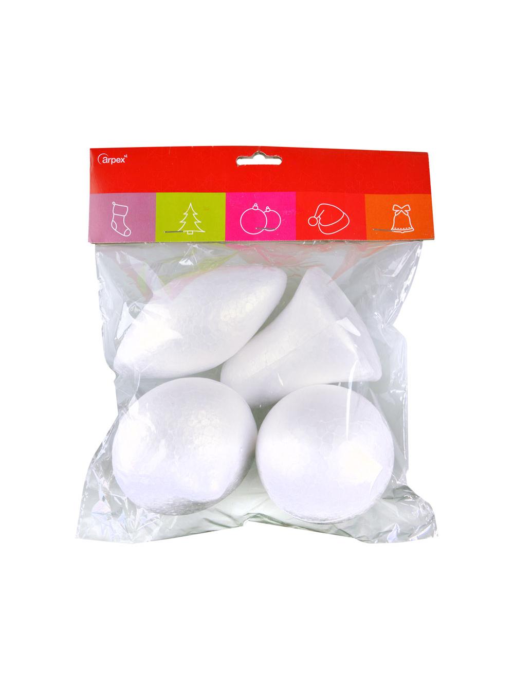 Zestaw bombek styropianowych do samodzielnej dekoracji (4 szt.)