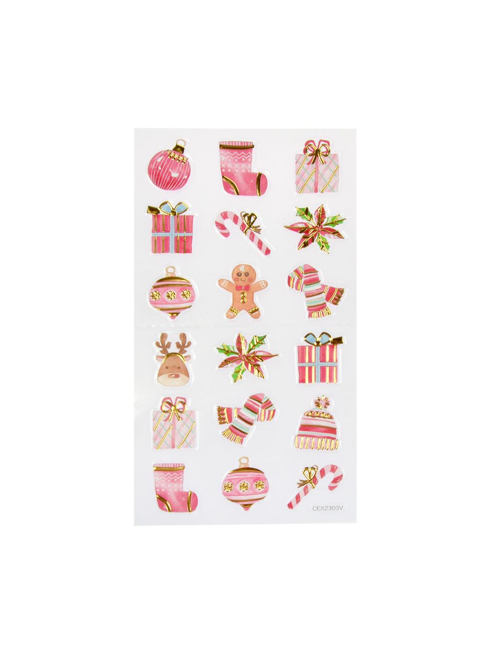 Pastelowe świąteczne naklejki