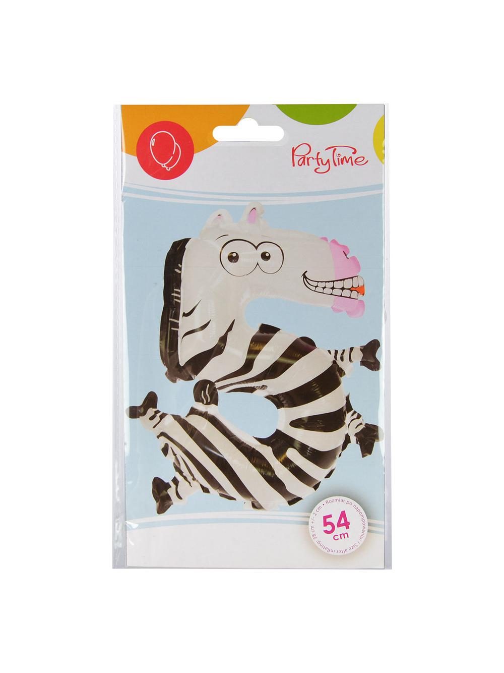 Balon foliowy cyferka zwierzątko nr 5