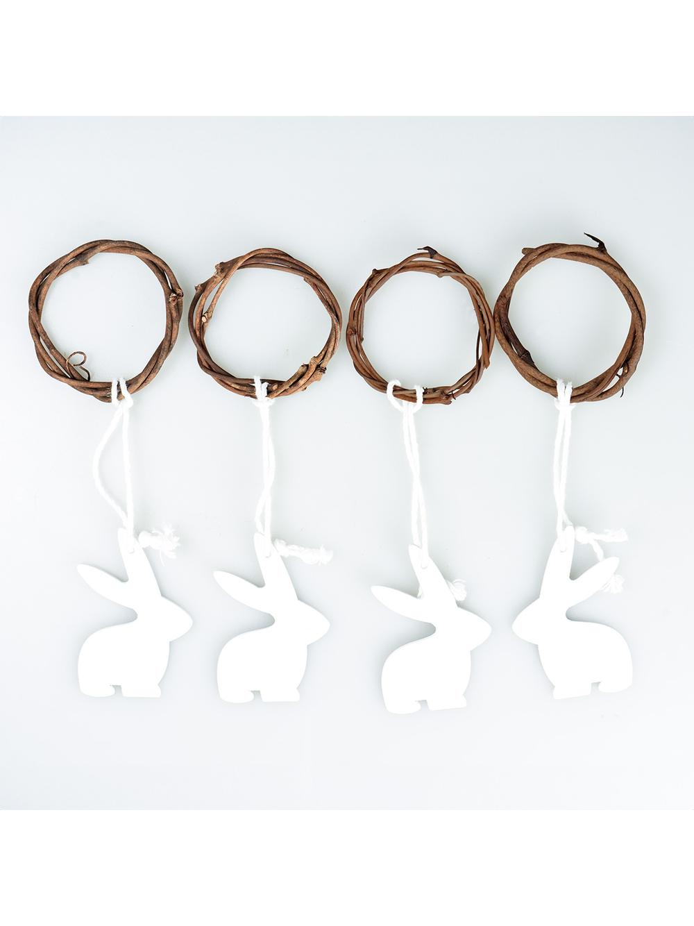 Wielkanocne obrączki na serwetki (z zawieszką) (4 szt.)