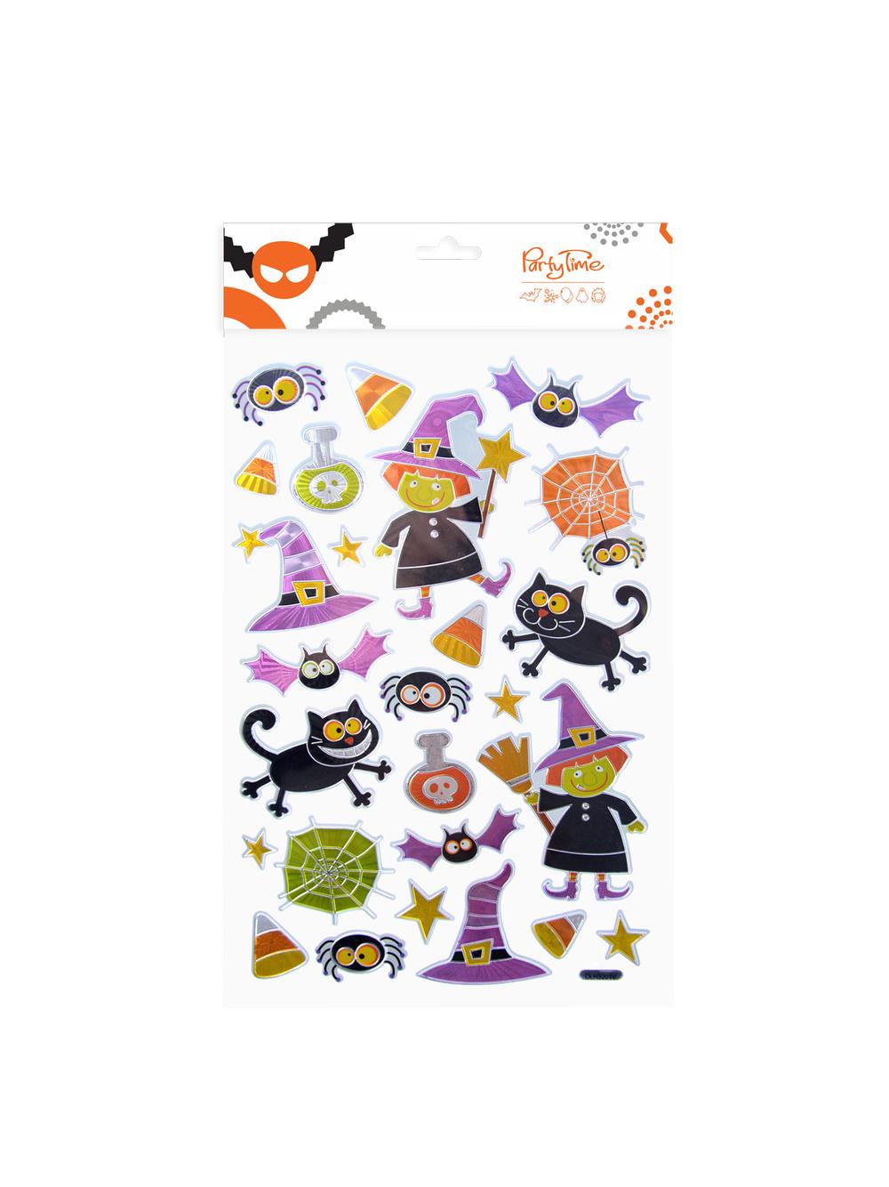 Metalizowane naklejki halloweenowe