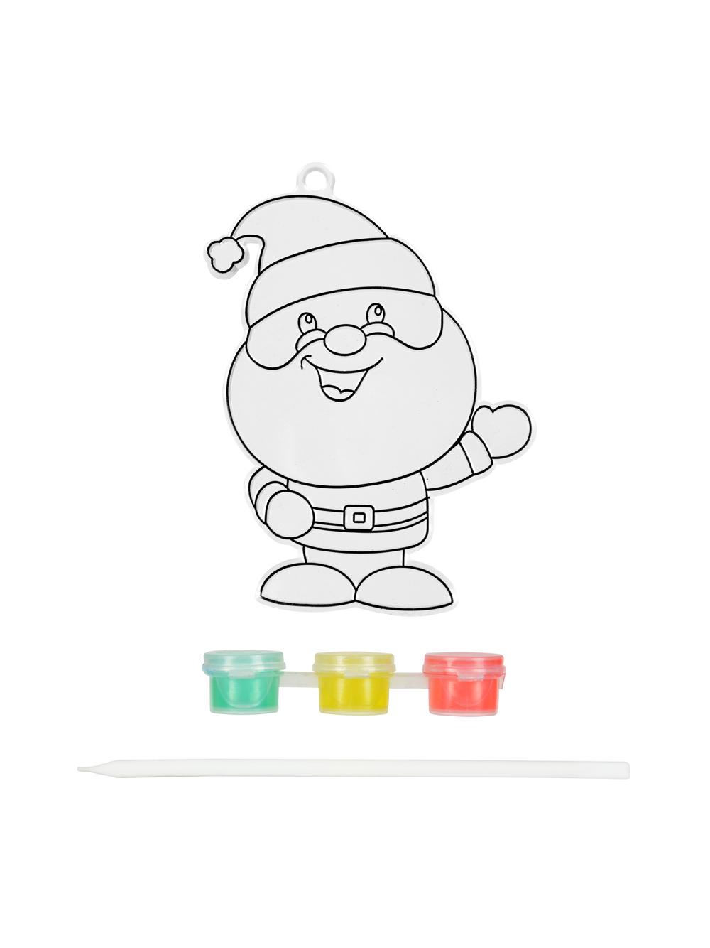 Świąteczny witrażyk z farbkami