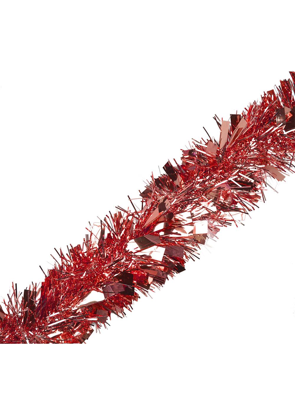 Łańcuch z grubym włosem czerwony