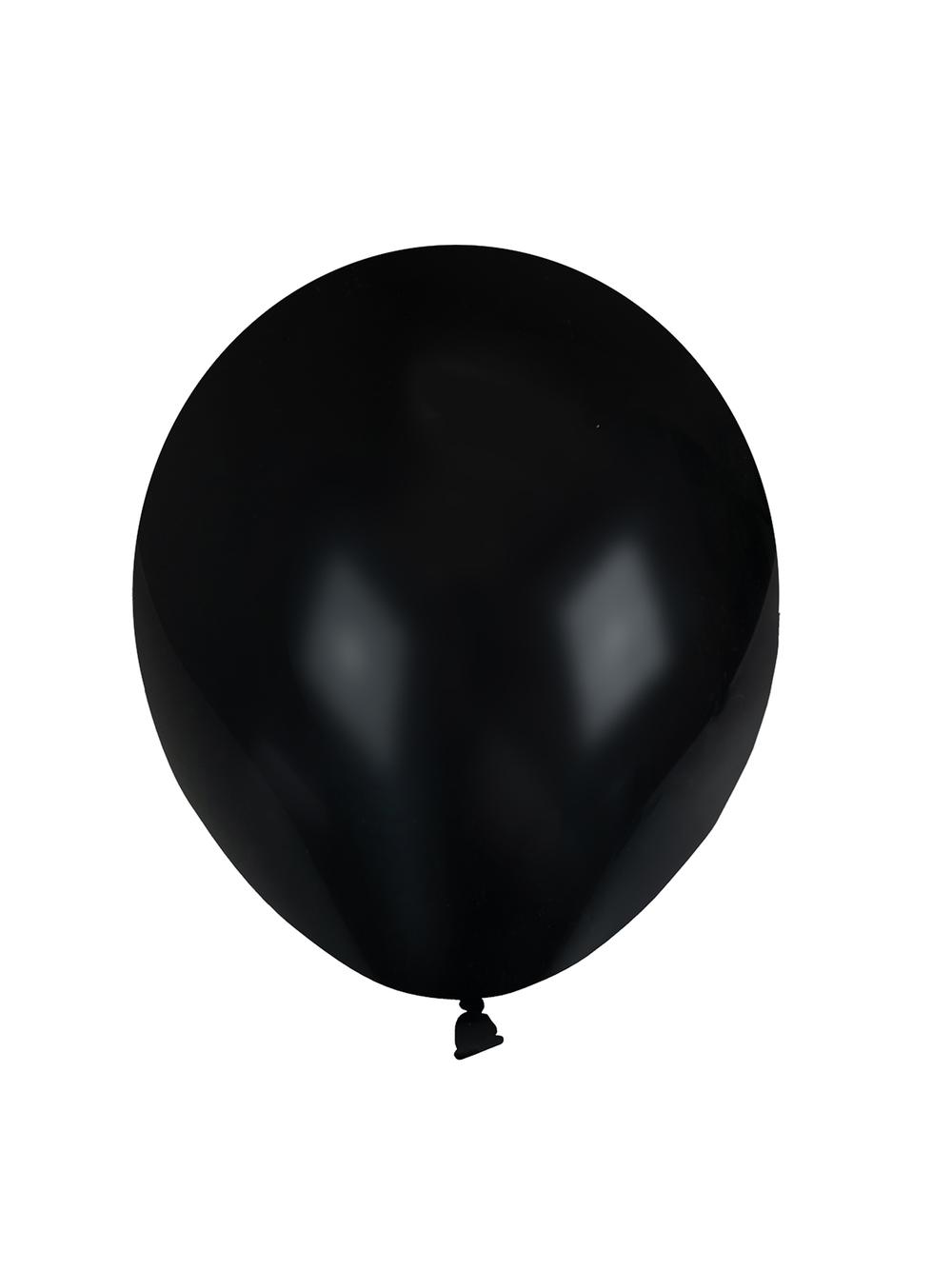 Balony pastelowe jednokolorowe czarne (10 szt.)