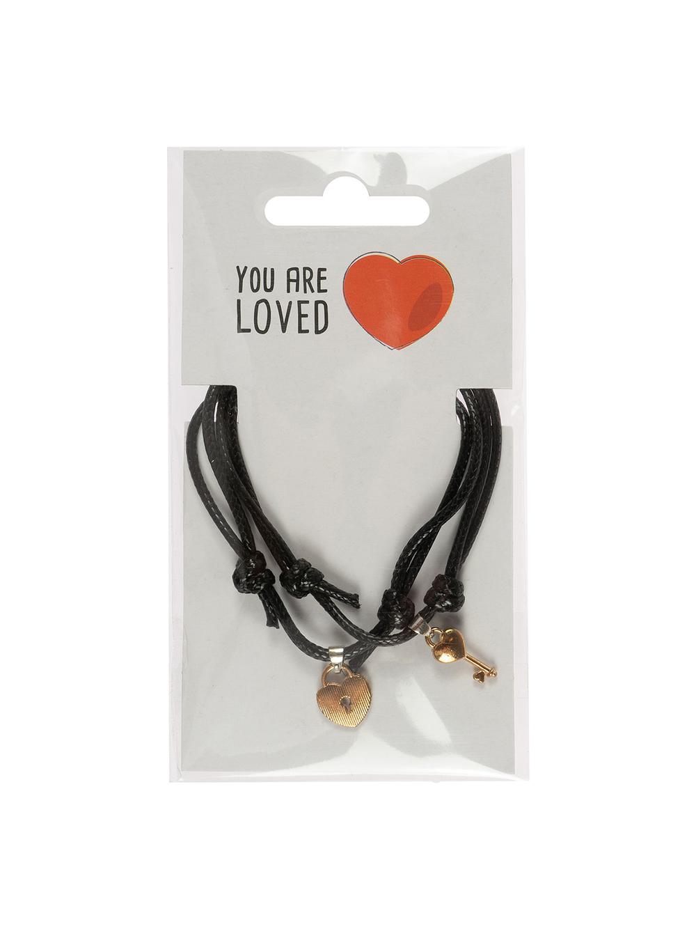 Komplet bransoletek - klucz do serca (2 szt.)