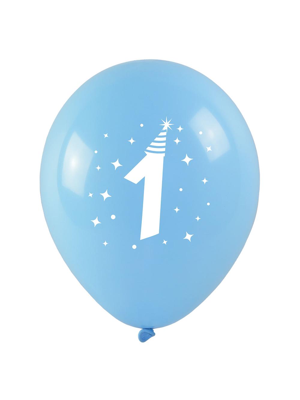 Balony z nadrukiem cyferki - 1 (3 szt.)