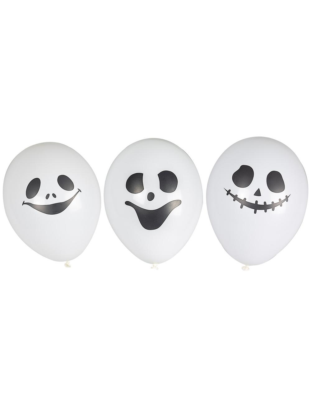 Balony z halloweenowym nadrukiem - duszki (6 szt.)