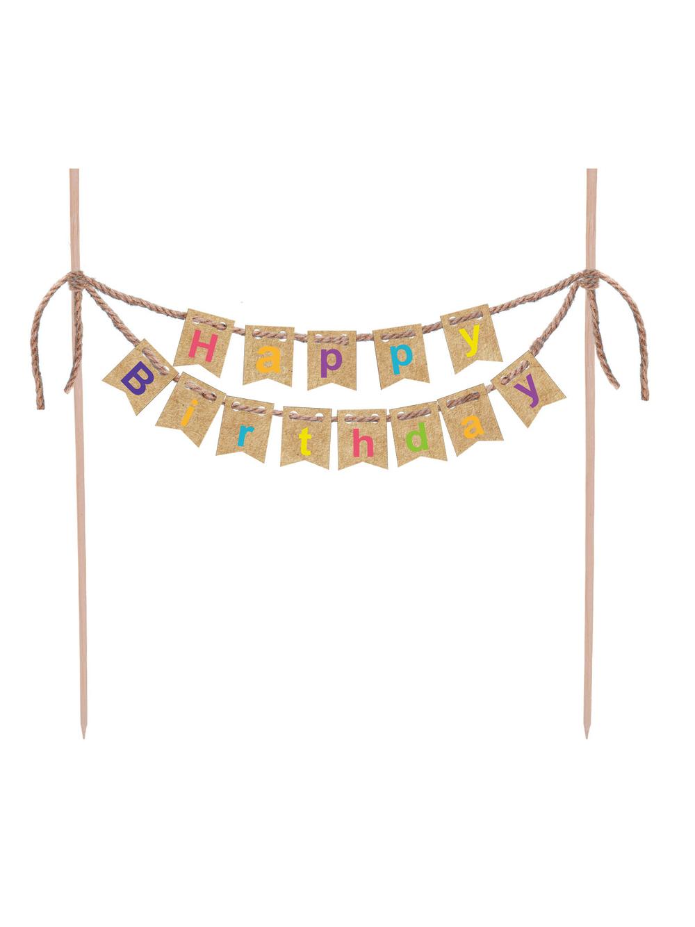 Dekoracja tortu Happy Birthday - Kraft Balloons